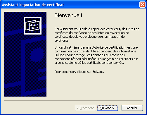 importation certificat