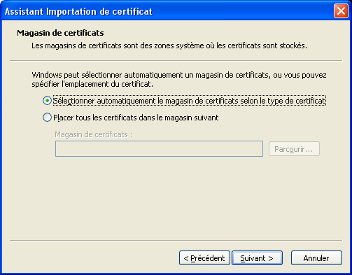 import certificat