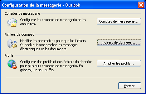Configuration de la messagerie Outlook
